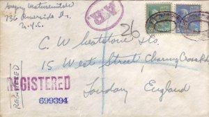 New York to London, England, Registered A.R., 1939 Prexies (21063)