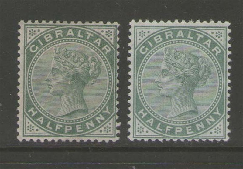 Gibraltar 1887 QV Sc 8-9 MH
