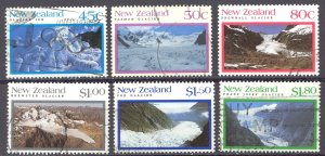 New Zealand Sc# 1104-1109 SG# 1675/80 Used 1992 Glaciers