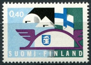 Finland Sc#486 MNH, 40p lt bl, blk, grn & lil,  (1969)