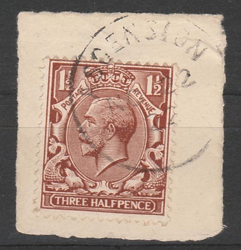 ASCENSION 1912 KGV GREAT BRITAIN 11/2D WITH ASCENSION POSTMARK