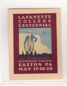 USA Cinderella Stamp - Lafayette College Centennial, 1932 Easton PA - MNH