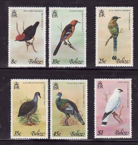 Belize-Sc#387-92- id9-unused NH set-Birds-1977-