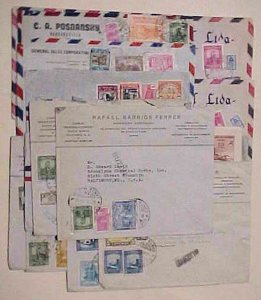 COLOMBIA   10 BUZON 6 EXPENDIDO 1940's & 1950's MOSTLY AIR TO USA