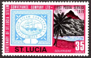 1972, Saint Lucia 35c, MH, Sc 322