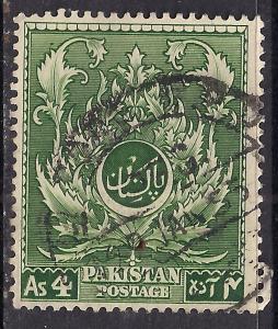 Pakistan 1951 - 56 QE2 4 Anna Green SG 58.( L792 )