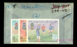 MAURITANIA Sc#399-401 Complete Mint Never Hinged Set