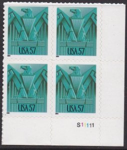 3471A Eagle Plate Block MNH