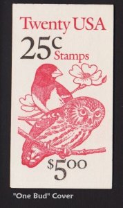 1988 Grosbeak Owl Sc BK160 (2 Sc 2285b panes) 1-bud plate number 2122