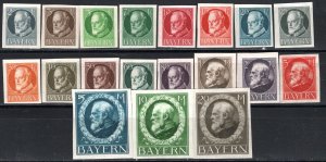 German States Bavaria Scott # 117 - 135, mint hr