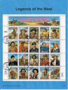 US SP1079A Legends of the West Souvenir Page #2869