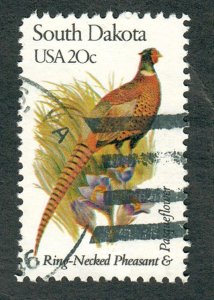 1993 South Dakota Birds and Flowers used single - perf 10.5 x 11