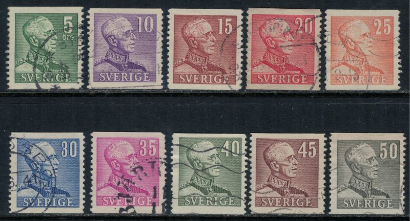 Sweden #301-9  CV $3.00