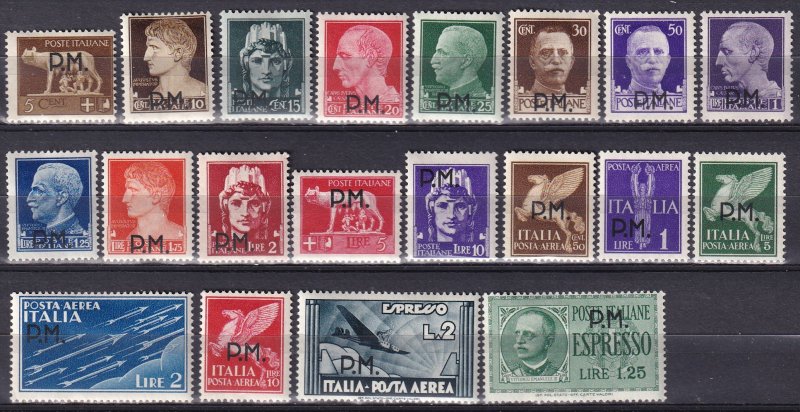 Italy #M1-13, MC1-5, MCE1, ME1 F-VF Unused  CV $23.95 (Z9177)