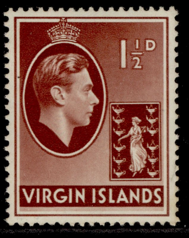 BRITISH VIRGIN ISLANDS GVI SG112, 1½d red-brown, M MINT. CHALKY