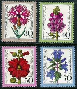 Germany 1974  -  Flowers, MNH set # B512-B515