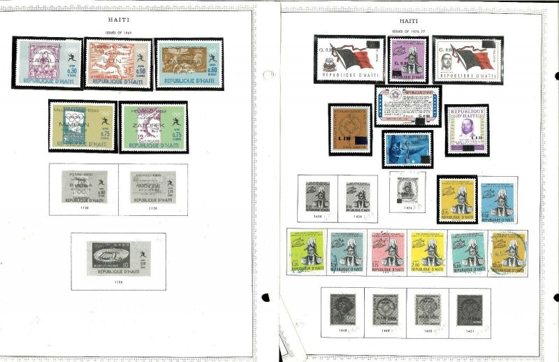 Haiti 1941-1977 M & U Hinged & in Mounts on a Mix of Remaindered Pages