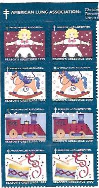 US Christmas Seals - American Lung Association 1999  Nice