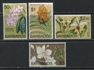 Barbados QEII 1974 50 cents to $5 mint o.g. hinged