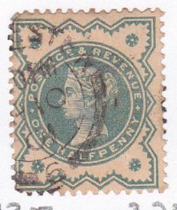 UK #125 Victoria 1/2p blue - green 1900