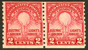 U.S. #656 MINT PAIR OG LH
