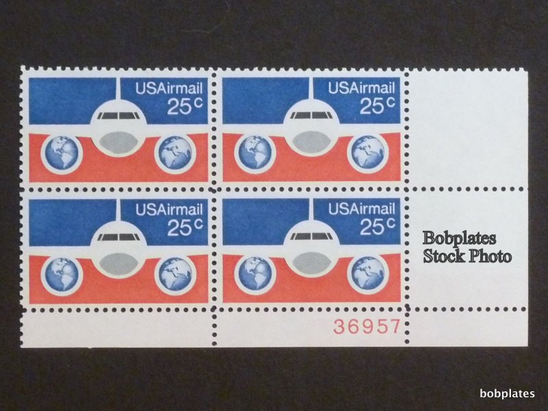 BOBPLATES #C89 Jet Globes Upper Left Plate Block 36956 F-VF NH SCV=$2.25