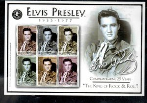 BHUTAN #1387  2003    ELVIS PRESLEY    MINT VF NH  O.G  SHEET 6