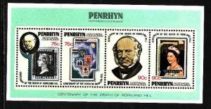 Penrhyn -Sc#108c-unused NH sheet-Stamp on Stamp-1979-