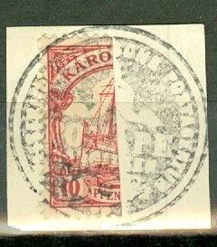 GA: Caroline Islands 9a used on piece CV per Michel $70