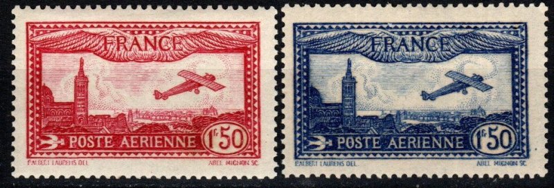 France #C5-6  F-VF Unused  CV $40.00 (X1247)