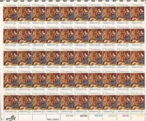 US Stamp - 1971 Adoration of the Shepherds - 50 Stamp Sheet #1444