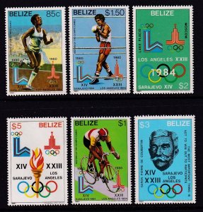Belize 555-560 Summer Olympics MNH VF