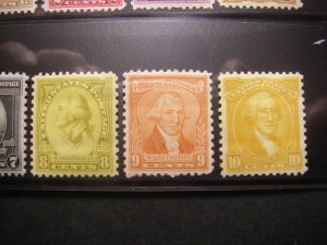 Scott 704 - 715, Washington Bicentennial Issue, Complete set, MNH Beauties