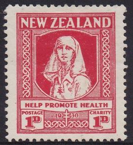 NEW ZEALAND 1929 HEALTH CHARITY 1D INSCRIBED HELP PROMOTE HEALTH