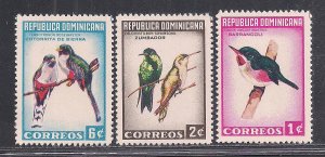 DOMINICAN REPUBLIC SC# 602-4  FVF/MOG 1964