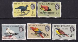 British Honduras 182-186 Birds MNH VF