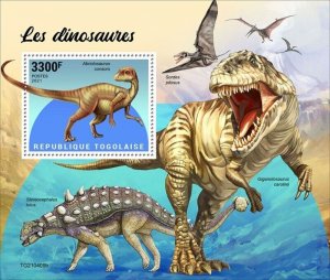 Togo - 2021 Abrictosaurus Dinosaurs - Stamp Souvenir Sheet - TG210409b