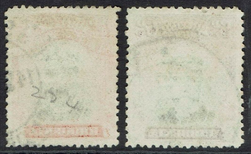 RHODESIA 1913 KGV ADMIRAL 4D AND 6D DIE II PERF 14 USED