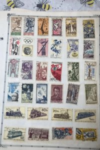 OLD CUBA & COSTA RICA STAMPS HINGED ON ALBUM PAGES + SOME OTHER COUNTRIES