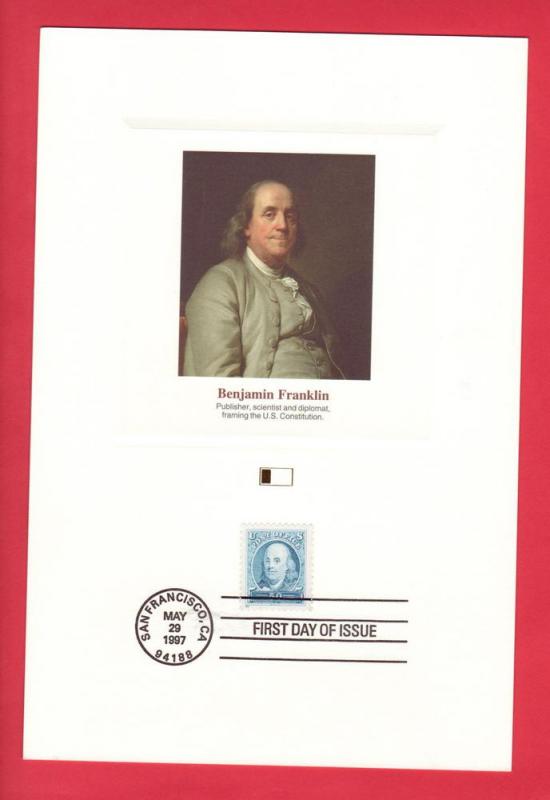 #3139a Benjamin Franklin  - Fleetwood Proofcard