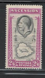 Ascension 1934 King George V 2/6sh Scott # 31 MH