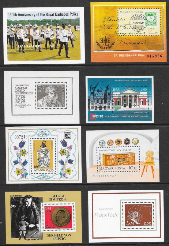 WORLDWIDE (120) All Different Souvenir SHeets ALL Mint Never Hinged