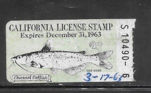 #Z3627 Used 1963 California Fishing Stamp