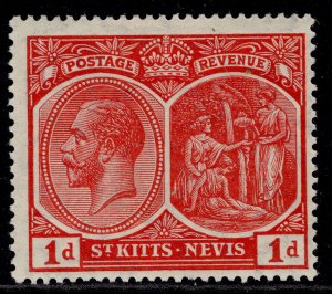 ST KITTS-NEVIS GV SG25, 1d scarlet, M MINT.