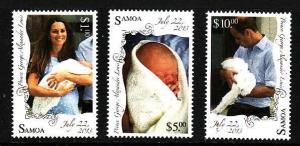 Samoa-Sc#1156-8-Unused NH set-Royal baby-Prince George-2013-