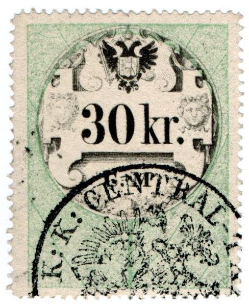 (I.B) Austria/Hungary Revenue : Stempelmarke 30kr