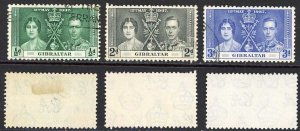 Gibraltar SG118/20 1937 Coronation Fine used Cat 6.25 (1)