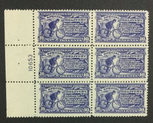 MOMEN: US STAMPS #E11 PLATE BLOCK MINT OG 2NH/H $225 LOT #37595