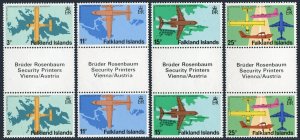 Falkland Islands 287-290 gutter, MNH. Michel 284-287. Stanley Airport, 1979.