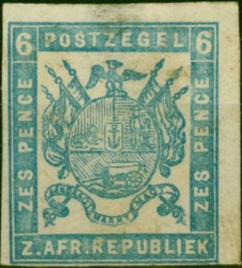 Transvaal 1870 6d Pale Ultramarine SG2a Good MM 